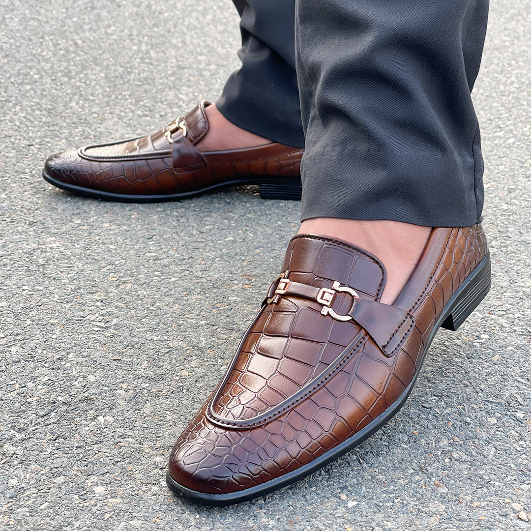 Hedgez Handmade Brown Crok Shoe - 461 WL