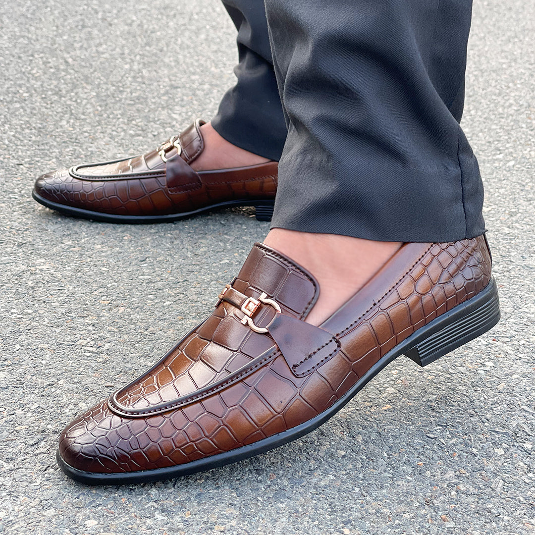 Hedgez Handmade Brown Crok Shoe - 461 WL