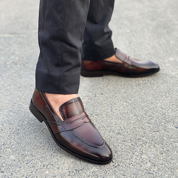 HEDGEZ Pure Leather Handmade Penny Czar Shoe 193