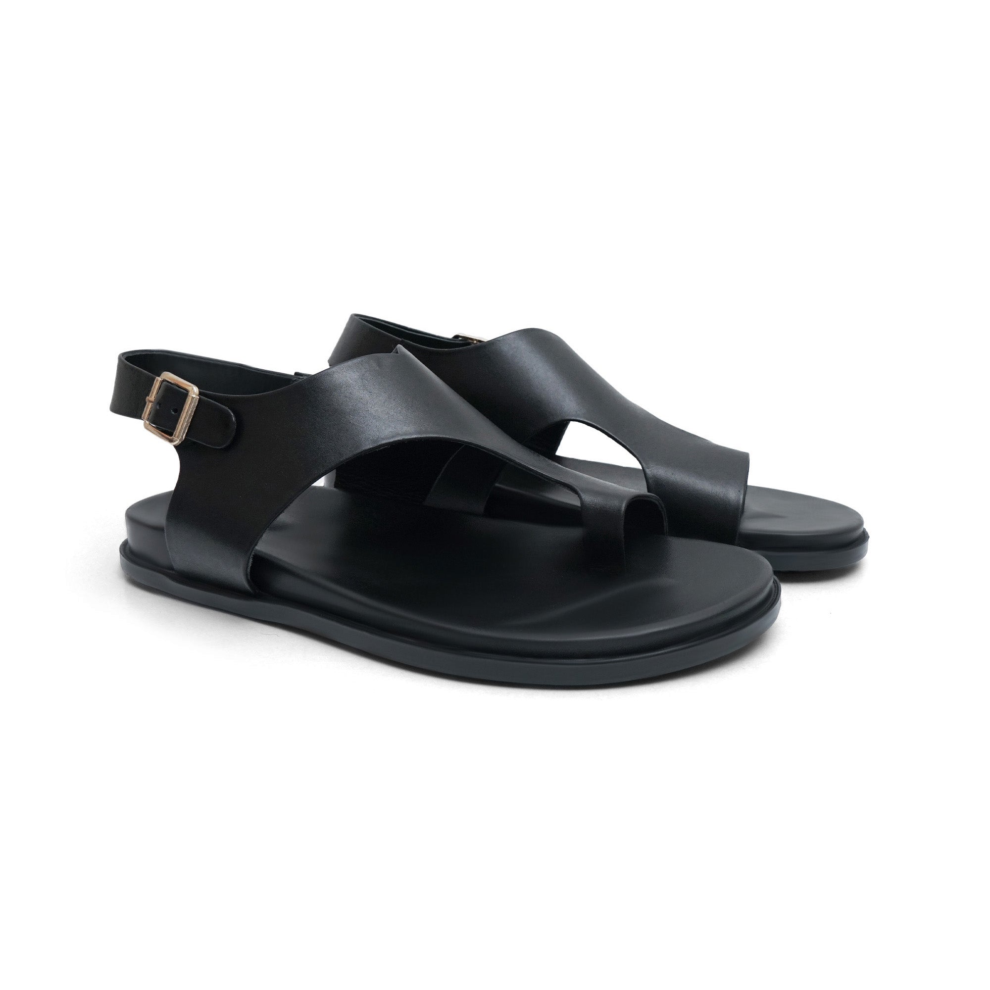 Hedgez Pure Leather Sandal Odrog Black- 1029