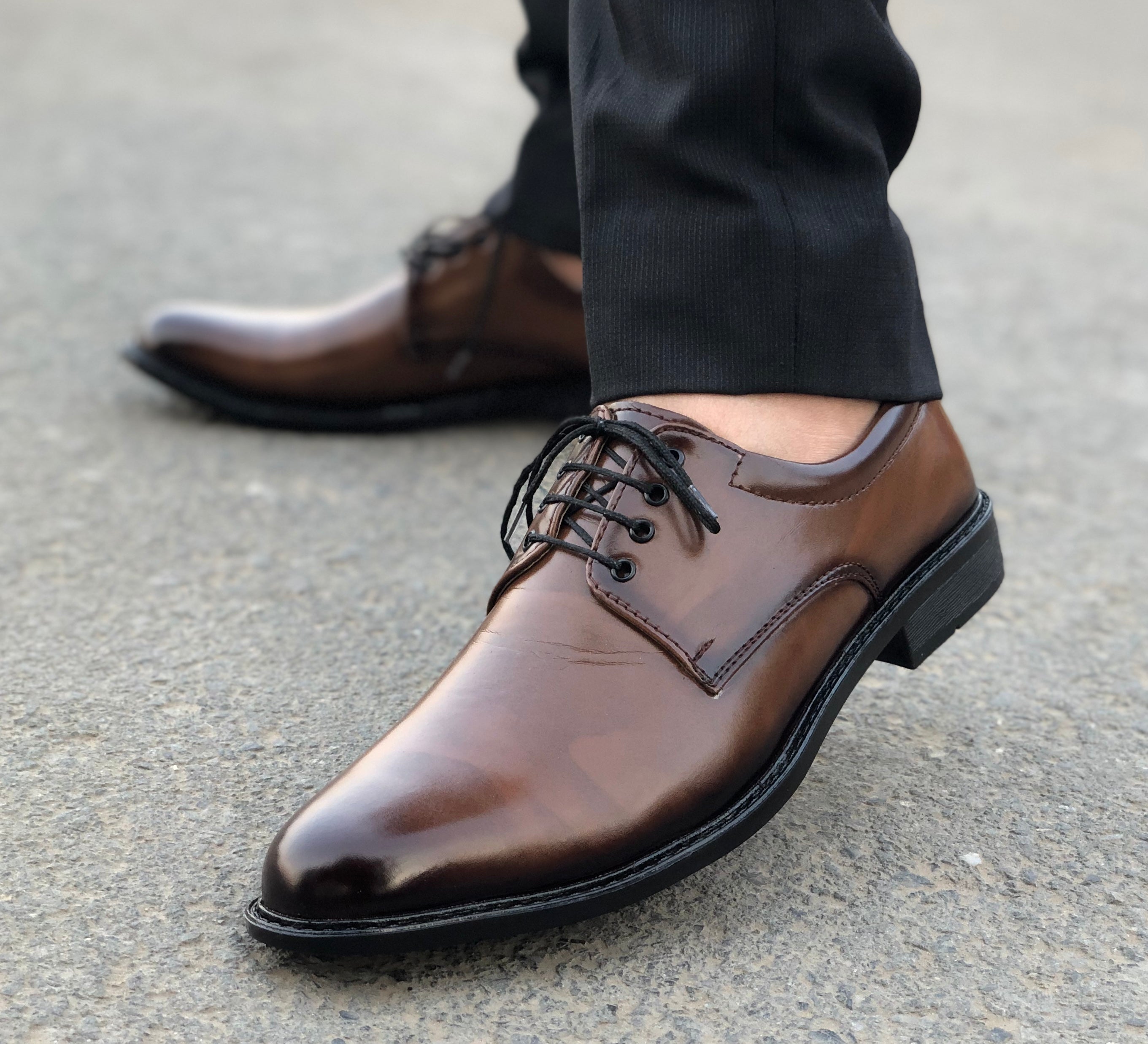 Hedgez Brown Oxford Formal Shoes-9276