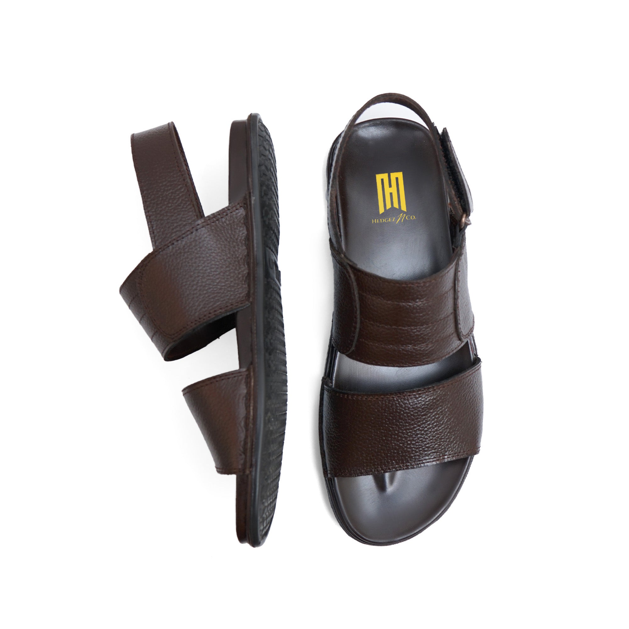 Hedgez Pure Leather Mozgana Sandal Brown- 1030