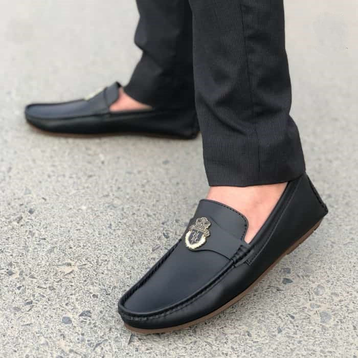 Hedgez Hand Stitch Billionaire Black Loafer-8058