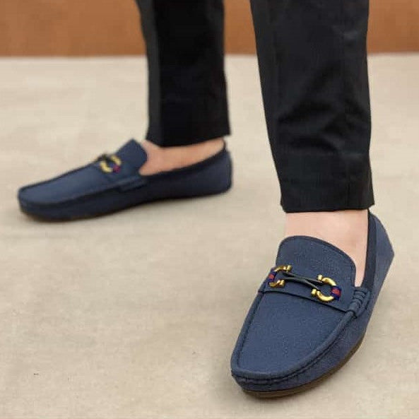 Hedgez Hand Stitch Suede Classic Loafer-8035