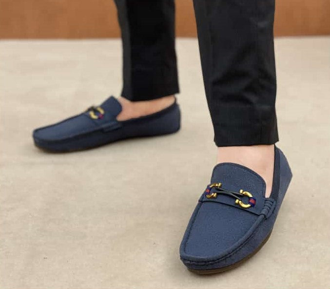 Hedgez Hand Stitch Suede Classic Loafer-8035