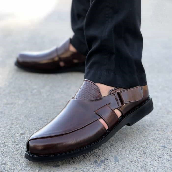 Hedgez Premium Leather Handmade Astro Brown Sandal-318