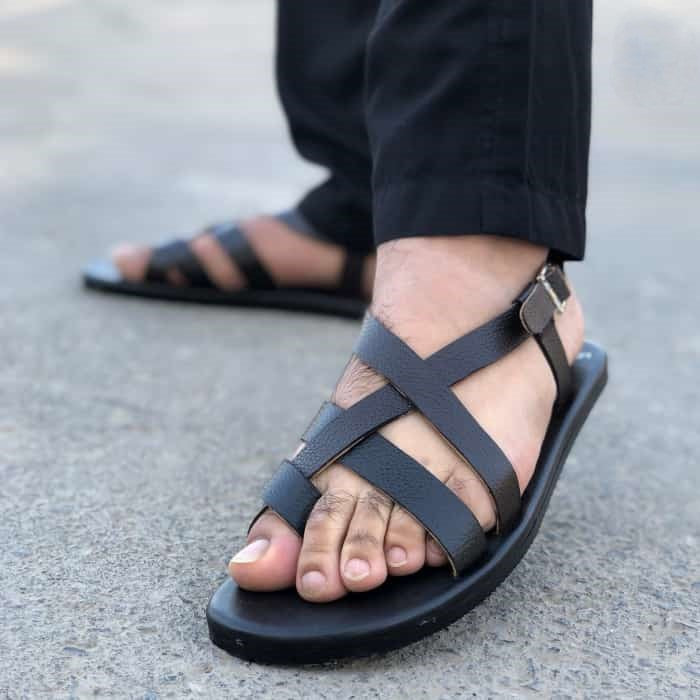 Hedgez Pure Leather Handmade Multi Crisscross Sandal-SD1003