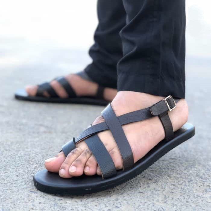 Hedgez Pure Leather Handmade Multi Crisscross Sandal-SD1003