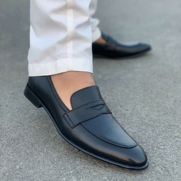 Hedgez Premium Leather Handmade Penny Formal Shoes-9223