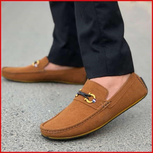 Hedgez Suede Tan Casual Loafer-8039